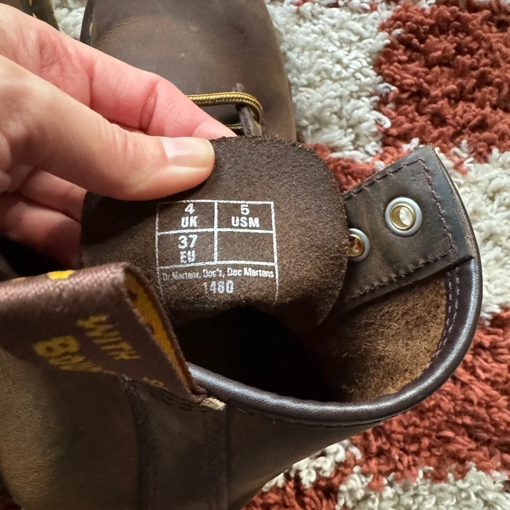 Dr. Martens Brown Leather Lace Up Boots with Sturdy Sole - Picture 5 of 7